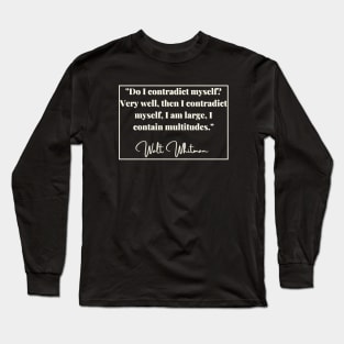 Walt Whitman design Long Sleeve T-Shirt
